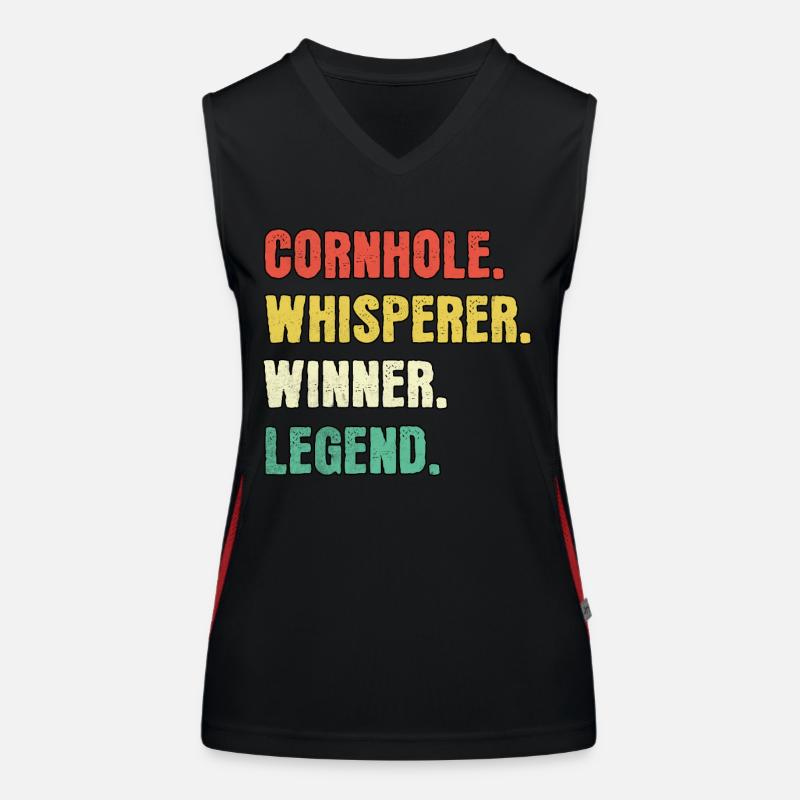 Cornhole Whisperer Funktionelles Kontrast-Tank Top für Frauen