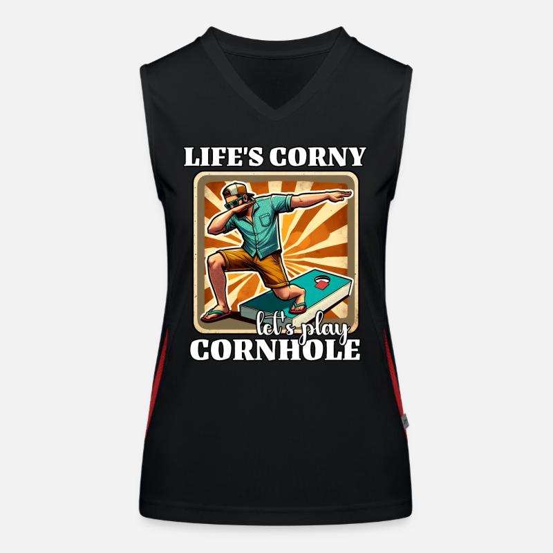 Cornhole Funktionelles Kontrast-Tank Top für Frauen