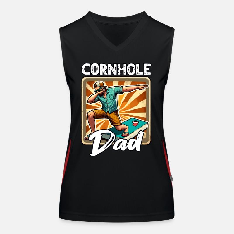Papa Cornhole Débardeur respirant contrasté Femme