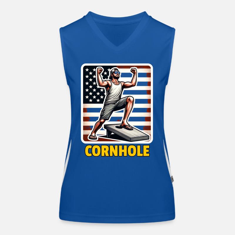 Cornhole Funktionelles Kontrast-Tank Top für Frauen