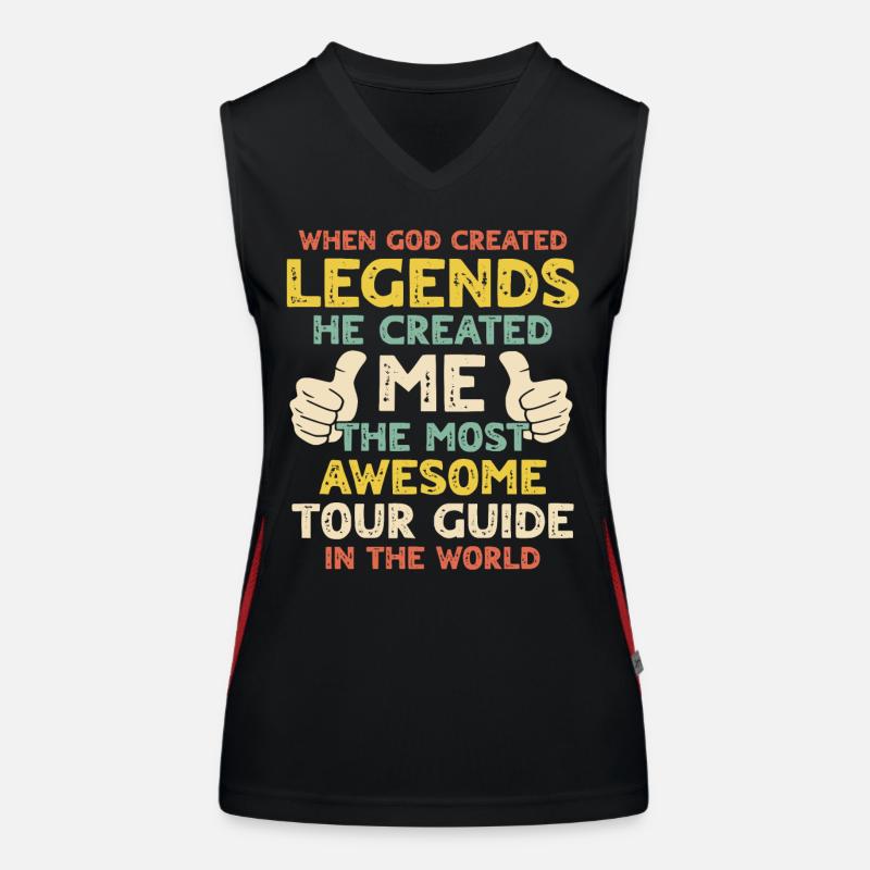 Tour Guide Funktionelles Kontrast-Tank Top für Frauen