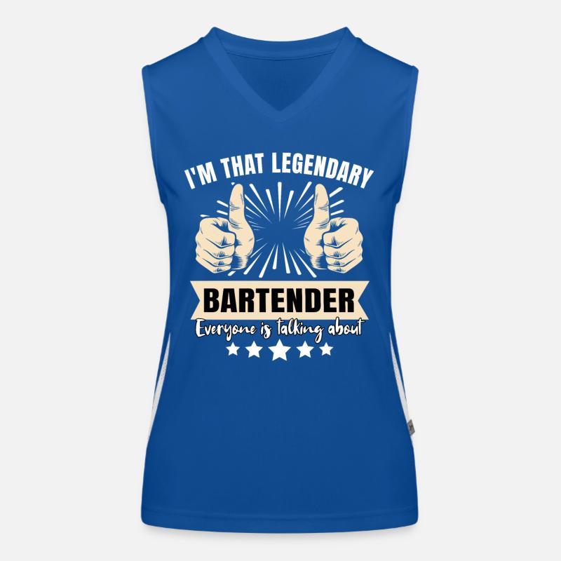 Legendary bartender barmaid Women's Functional Contrast Tank Top
