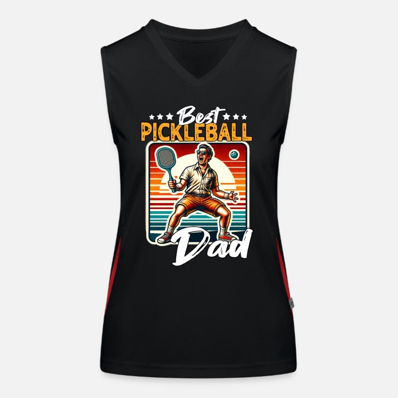 Pickleball Papa Funktionelles Kontrast-Tank Top für Frauen