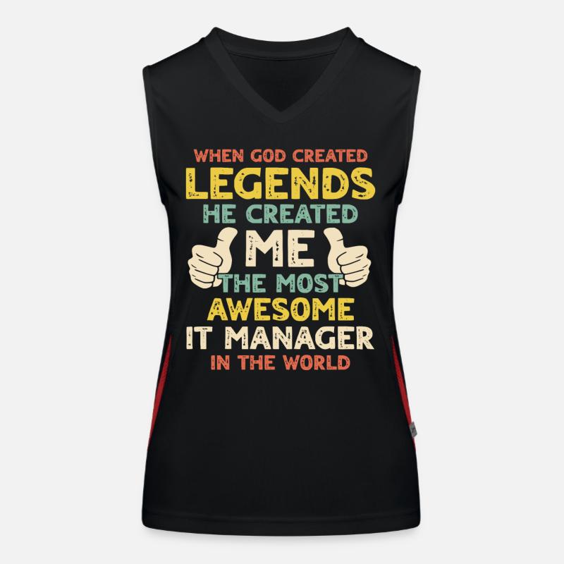 IT Manager Funktionelles Kontrast-Tank Top für Frauen