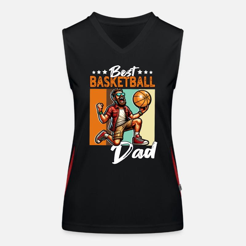 Basketball Papa Funktionelles Kontrast-Tank Top für Frauen