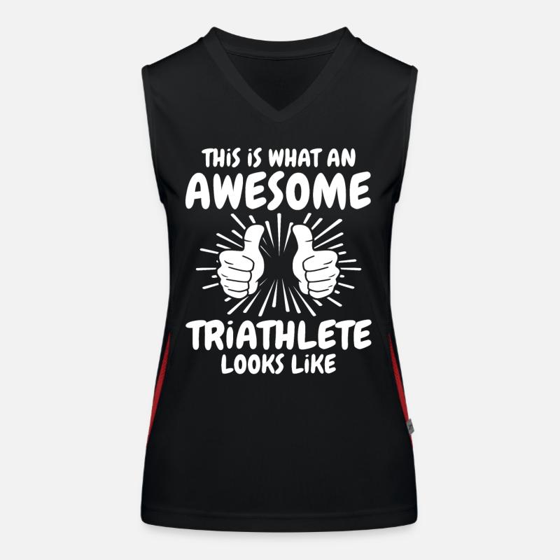 Triathlète Débardeur respirant contrasté Femme