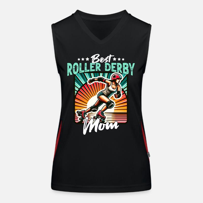 Roller Derby Mama Funktionelles Kontrast-Tank Top für Frauen