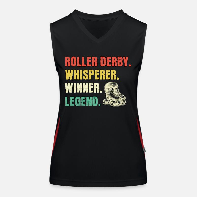 Roller Derby Flüsterer Roller Derby Legende Funktionelles Kontrast-Tank Top für Frauen