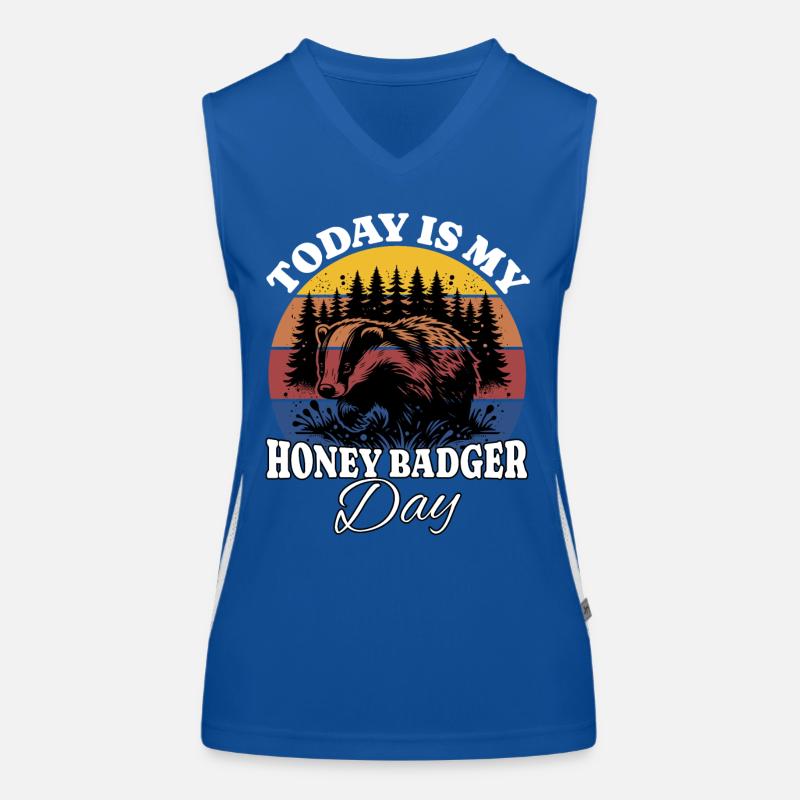 Honigdachs Funktionelles Kontrast-Tank Top für Frauen