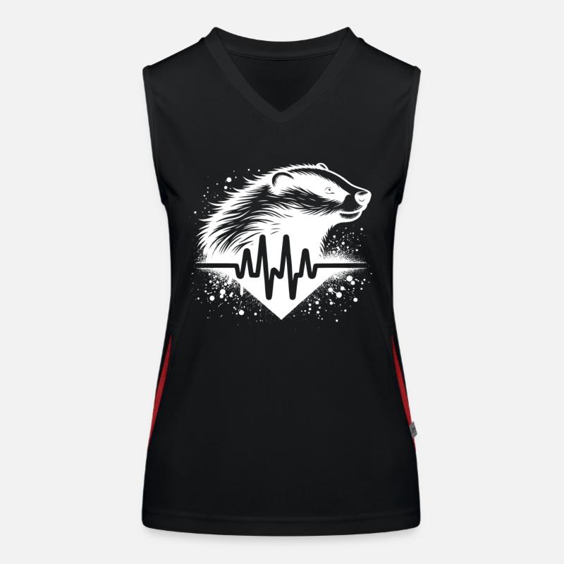 Honigdachs Cardio Funktionelles Kontrast-Tank Top für Frauen