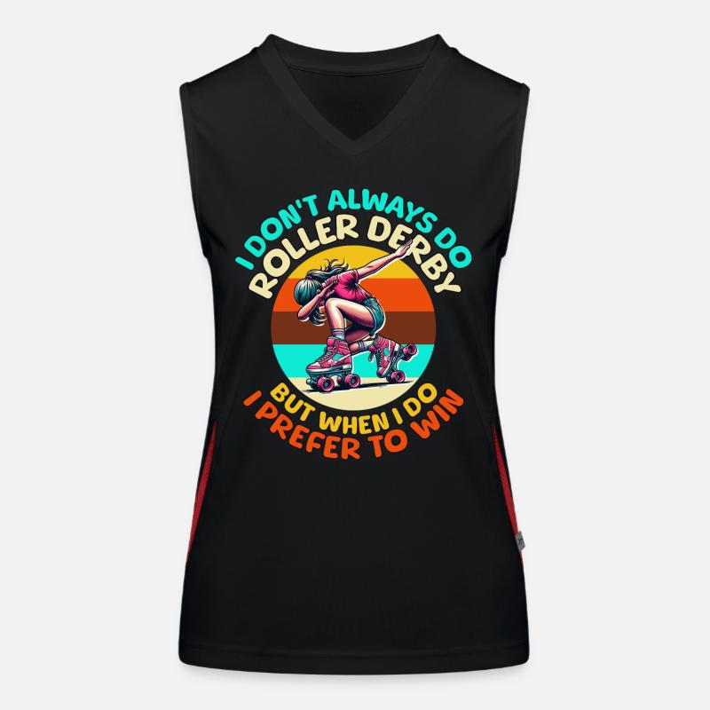 Roller Derby Sayings Women's Functional Contrast Tank Top
