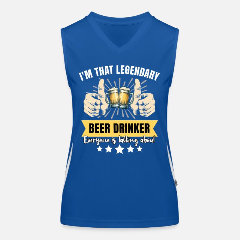 Legendärer Biertrinker Funktionelles Kontrast-Tank Top für Frauen