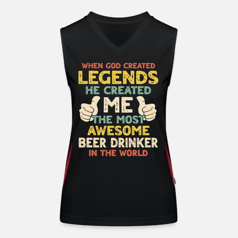 Buveurs de bière Débardeur respirant contrasté Femme