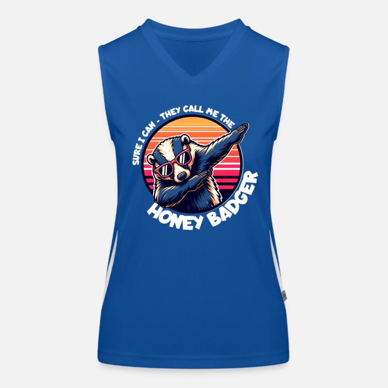 Honigdachs Spruch Funktionelles Kontrast-Tank Top für Frauen