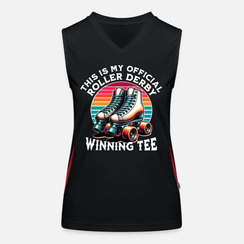 Roller Derby Player Women's Functional Contrast Tank Top
