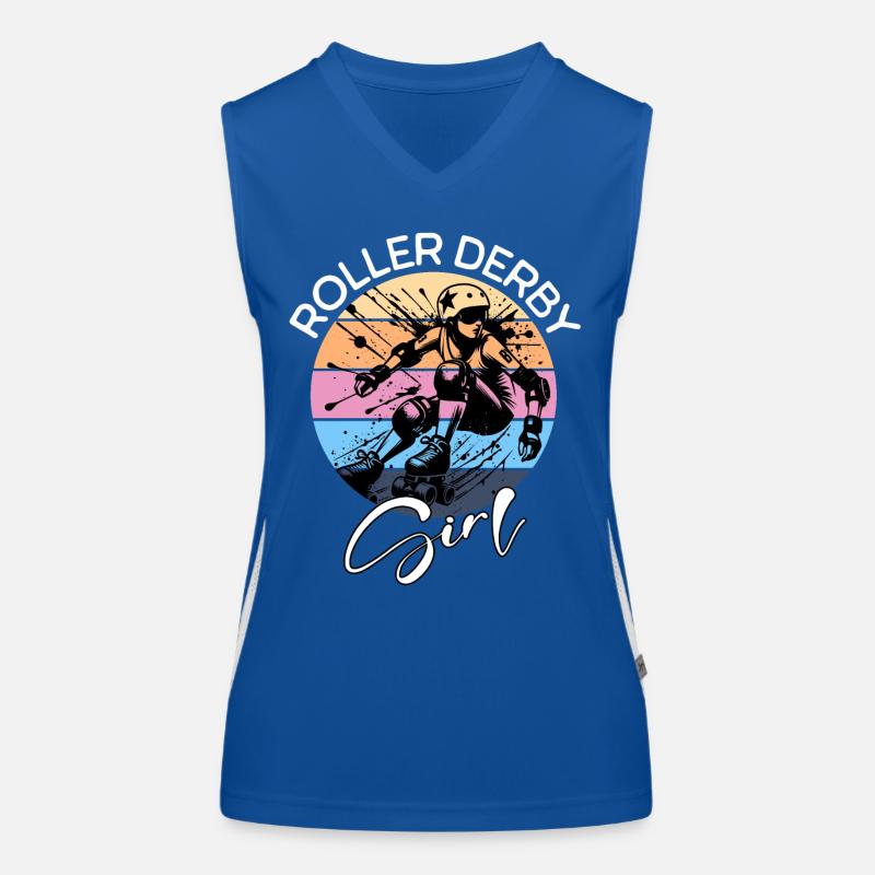Roller Derby Girl Funktionelles Kontrast-Tank Top für Frauen