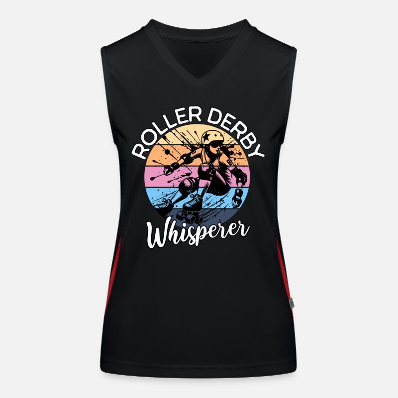 Roller Derby Flüsterer Funktionelles Kontrast-Tank Top für Frauen