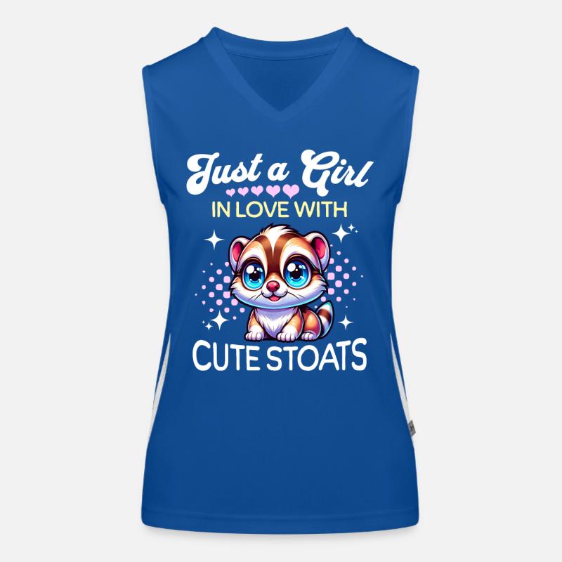 Hermelin Mädchen Funktionelles Kontrast-Tank Top für Frauen