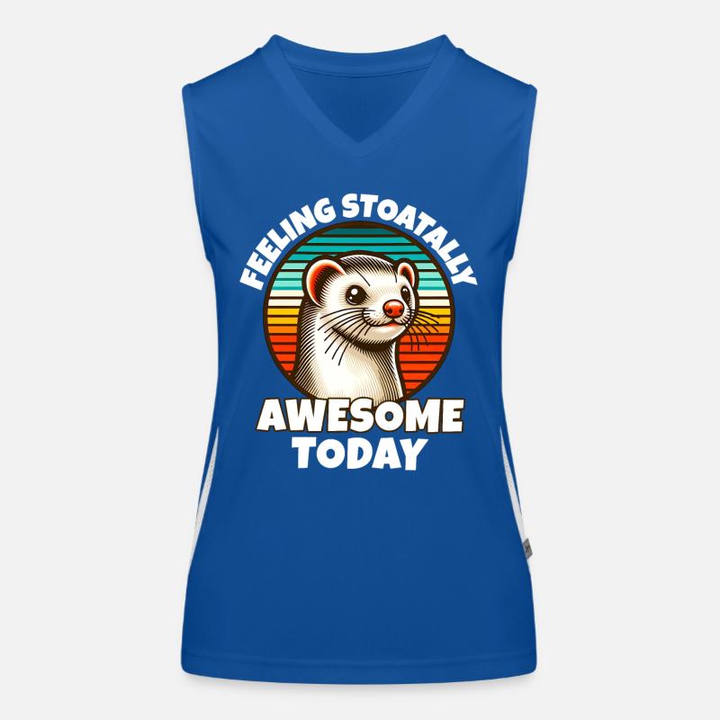 Hermelin Sprüche Funktionelles Kontrast-Tank Top für Frauen