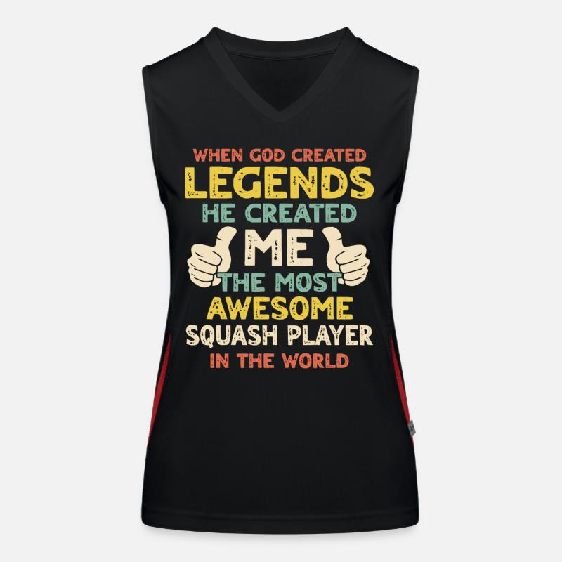 Joueur de squash Débardeur respirant contrasté Femme