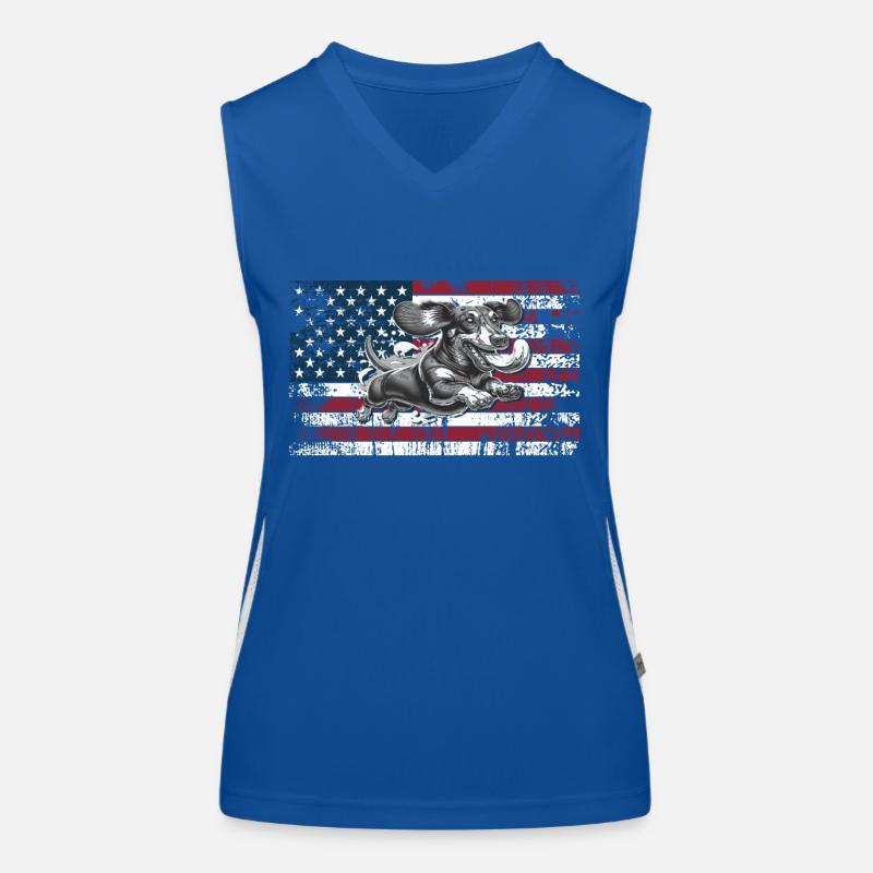 Dackel US Funktionelles Kontrast-Tank Top für Frauen