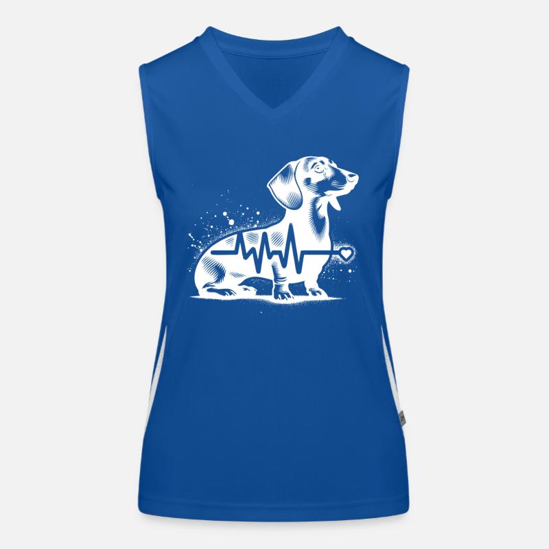 Dachshund Cardio Women's Functional Contrast Tank Top