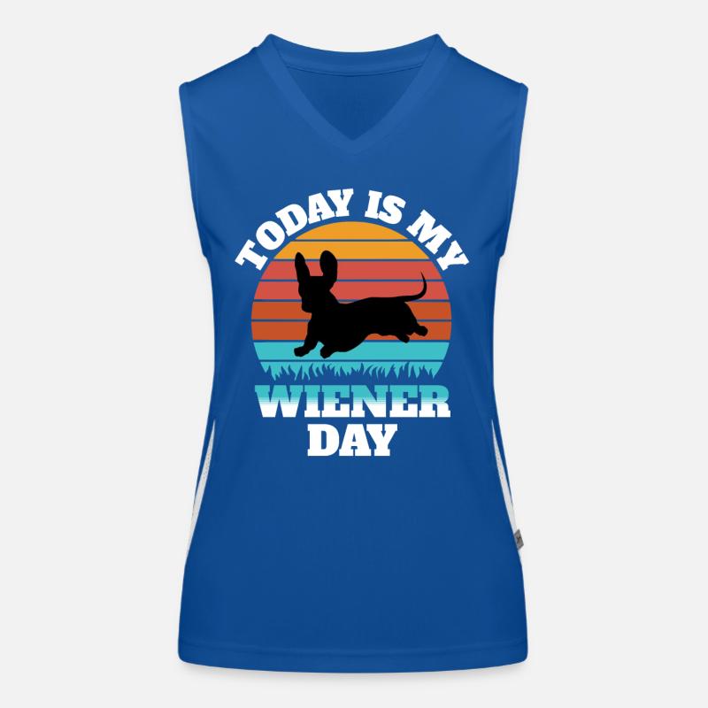 Dackel Sprüche Dachshund Funktionelles Kontrast-Tank Top für Frauen