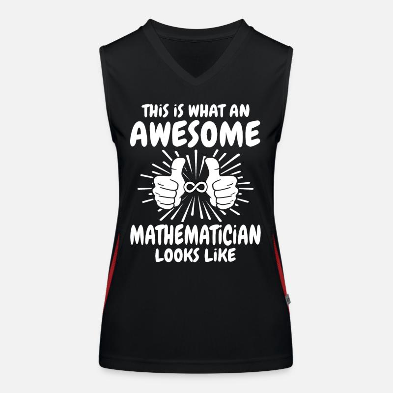 Mathematician - Women's Functional Contrast Tank Top - black/red