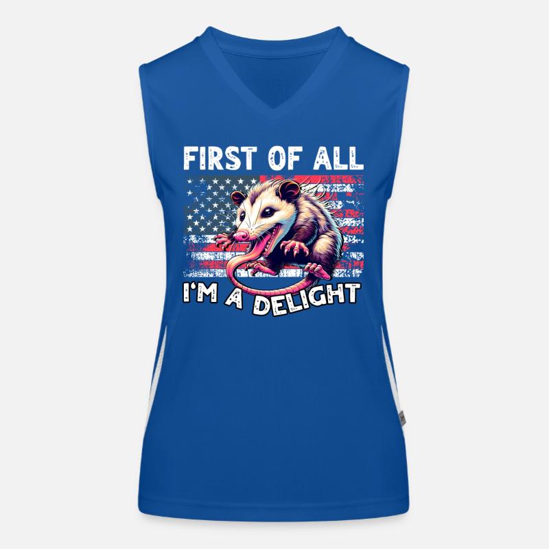 Opossum Funktionelles Kontrast-Tank Top für Frauen