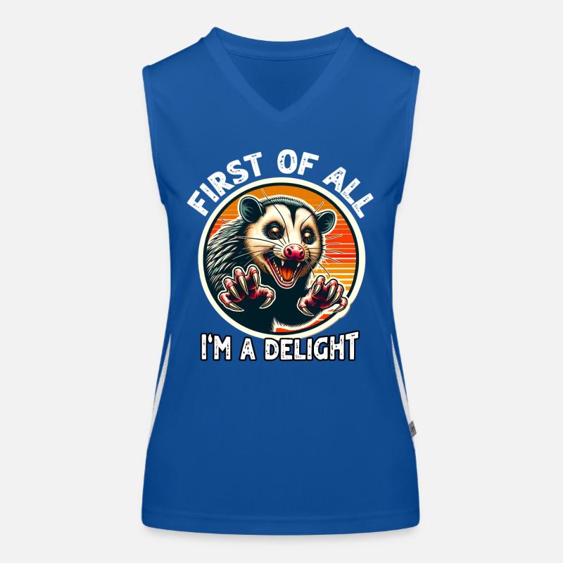 Opossum Funktionelles Kontrast-Tank Top für Frauen