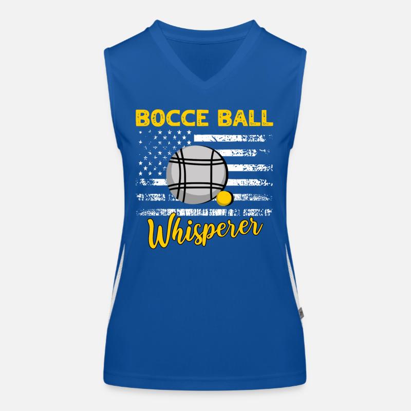 Bocce Ball Sprüche Funktionelles Kontrast-Tank Top für Frauen