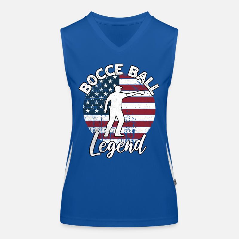 Bocce Ball Sprüche Funktionelles Kontrast-Tank Top für Frauen