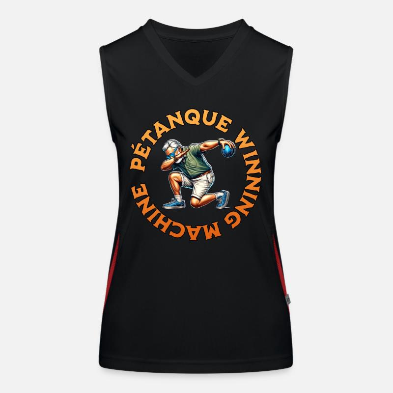 Petanque Gewinner Funktionelles Kontrast-Tank Top für Frauen