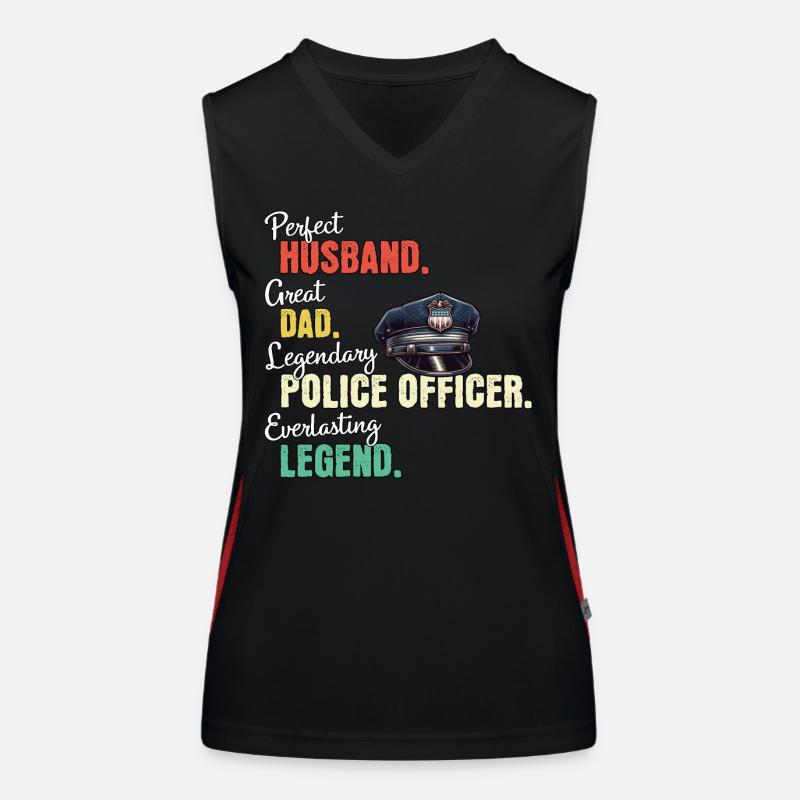 Policeman Dad Women's Functional Contrast Tank Top
