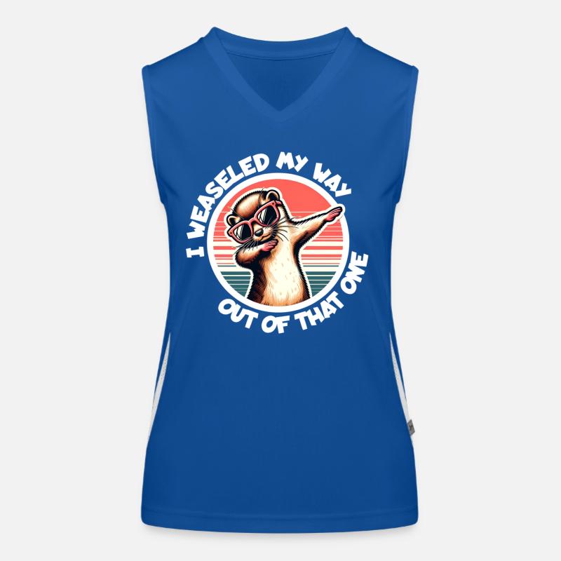 Wiesel Spruch Funktionelles Kontrast-Tank Top für Frauen