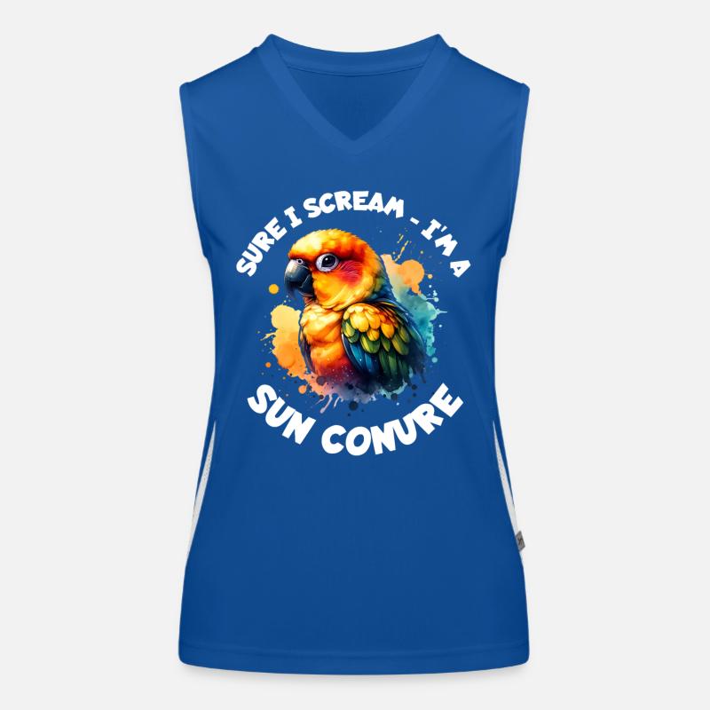 Sun Parakeet Saying Women's Functional Contrast Tank Top