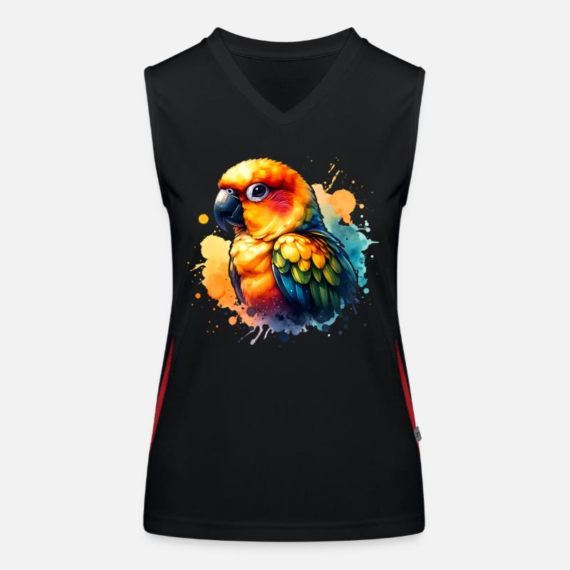 Sonnensittich Funktionelles Kontrast-Tank Top für Frauen