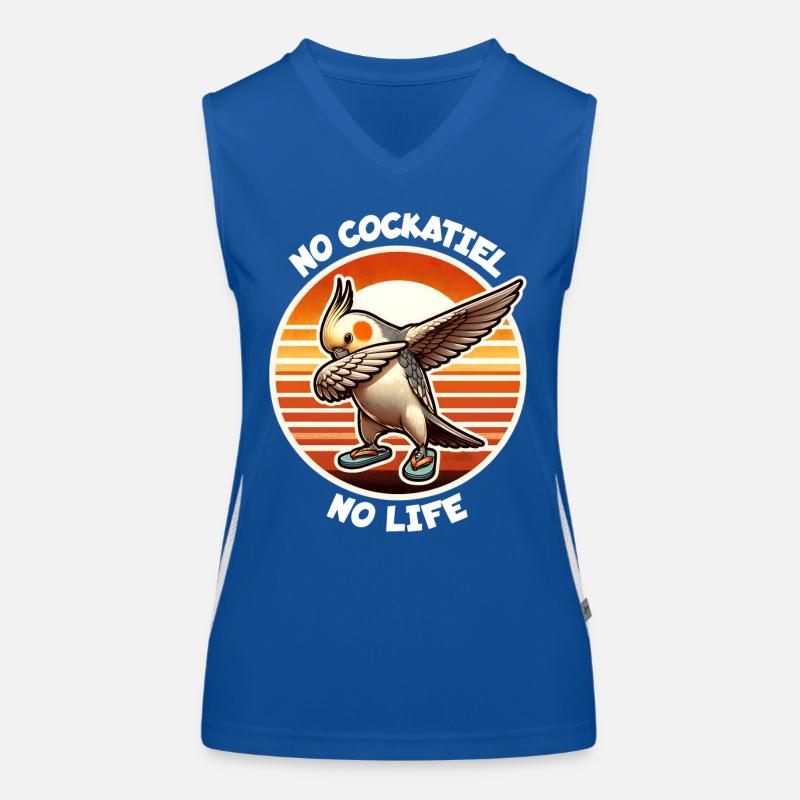 Nymphensittich Spruch Funktionelles Kontrast-Tank Top für Frauen