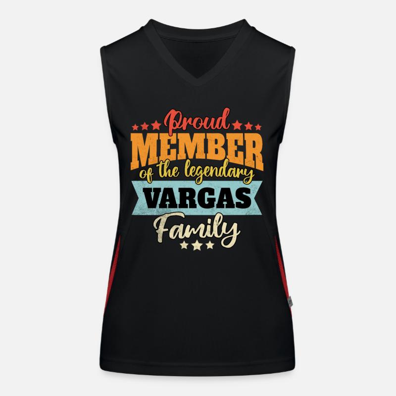 Name Vargas Funktionelles Kontrast-Tank Top für Frauen