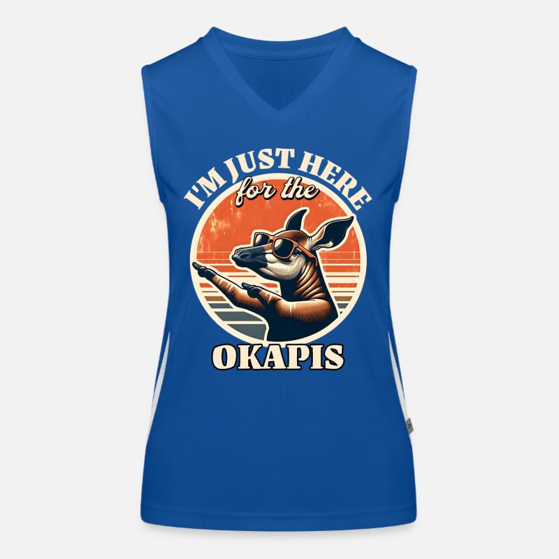 Okapi Waldgiraffe Sprüche Funktionelles Kontrast-Tank Top für Frauen