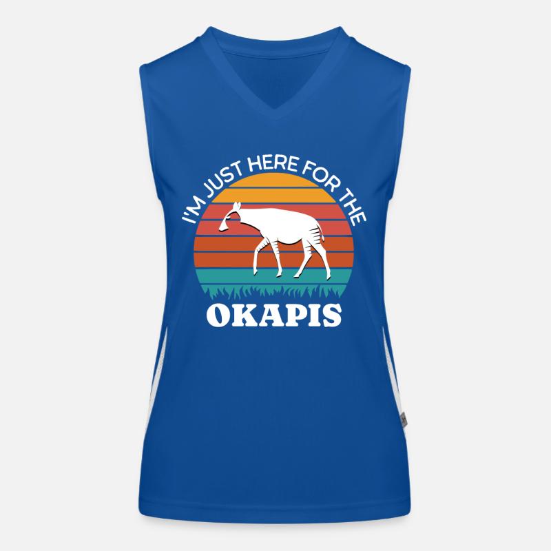 Okapi Waldgiraffe Sprüche Funktionelles Kontrast-Tank Top für Frauen