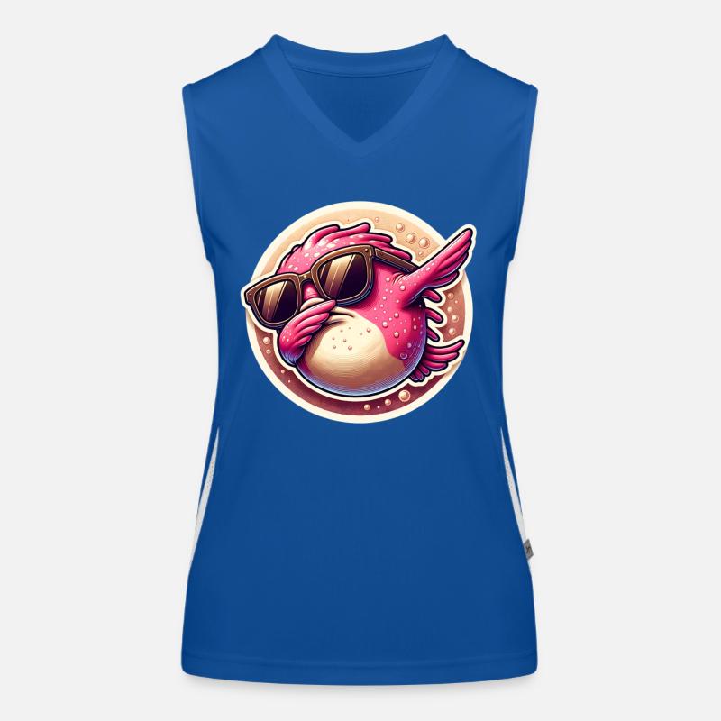 Blobfisch Funktionelles Kontrast-Tank Top für Frauen