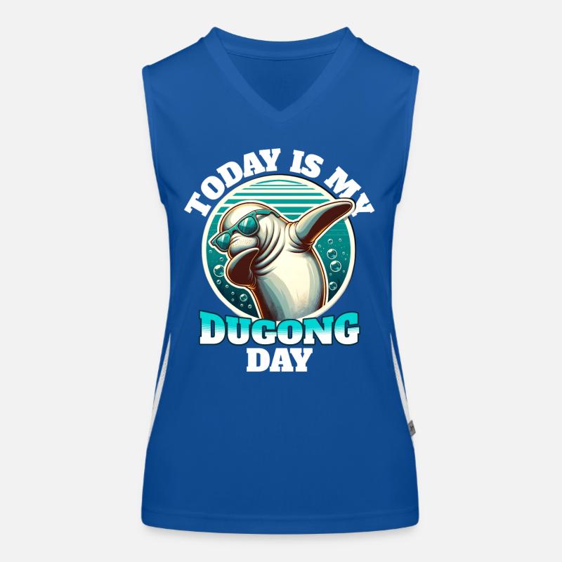 Manatee Dugong Women's Functional Contrast Tank Top