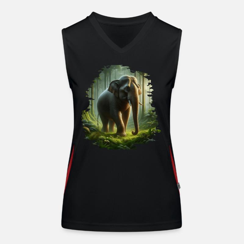 Éléphant de Sumatra Débardeur respirant contrasté Femme