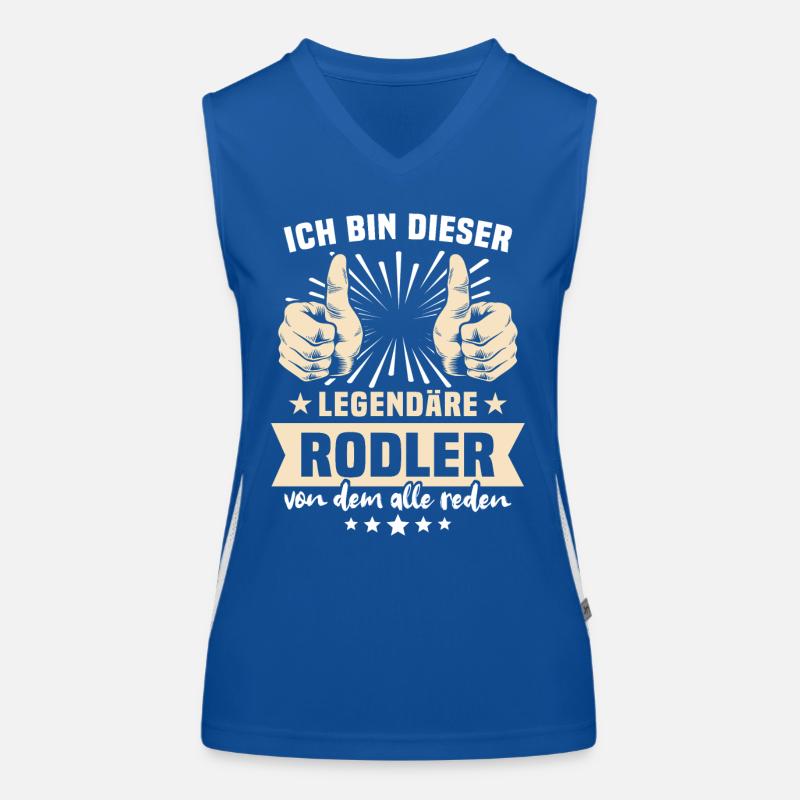 Rodler Sprüche Funktionelles Kontrast-Tank Top für Frauen