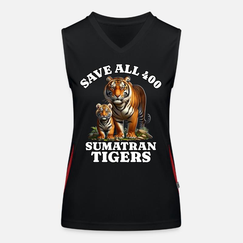 Save Sumatra Tiger Women's Functional Contrast Tank Top