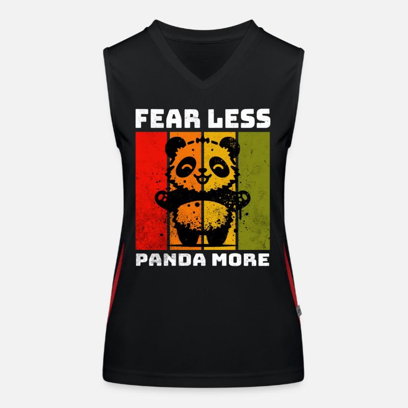 Panda géant Panda Ours Débardeur respirant contrasté Femme