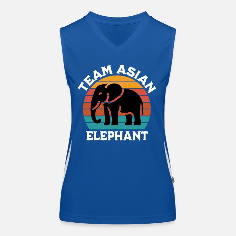 Asian elephant Women's Functional Contrast Tank Top