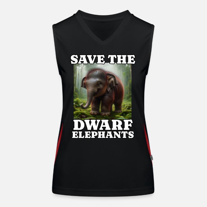 Dwarf elephant Women's Functional Contrast Tank Top