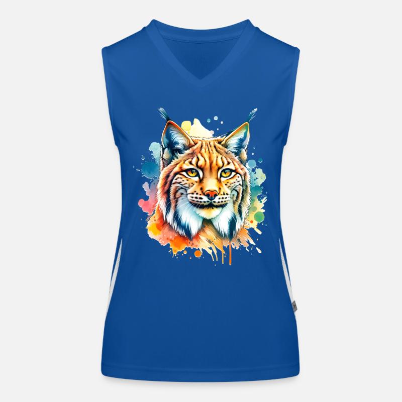 Iberian lynx Women's Functional Contrast Tank Top